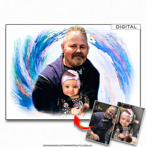 Oily Vector Custom Portrait fathers day