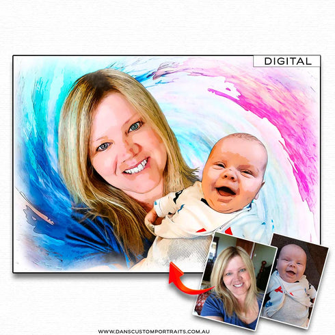 Oily Vector Custom Portrait Mothers Day